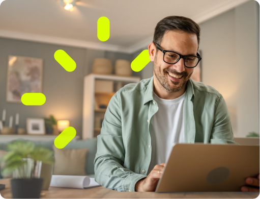 positive individual working on their laptop 