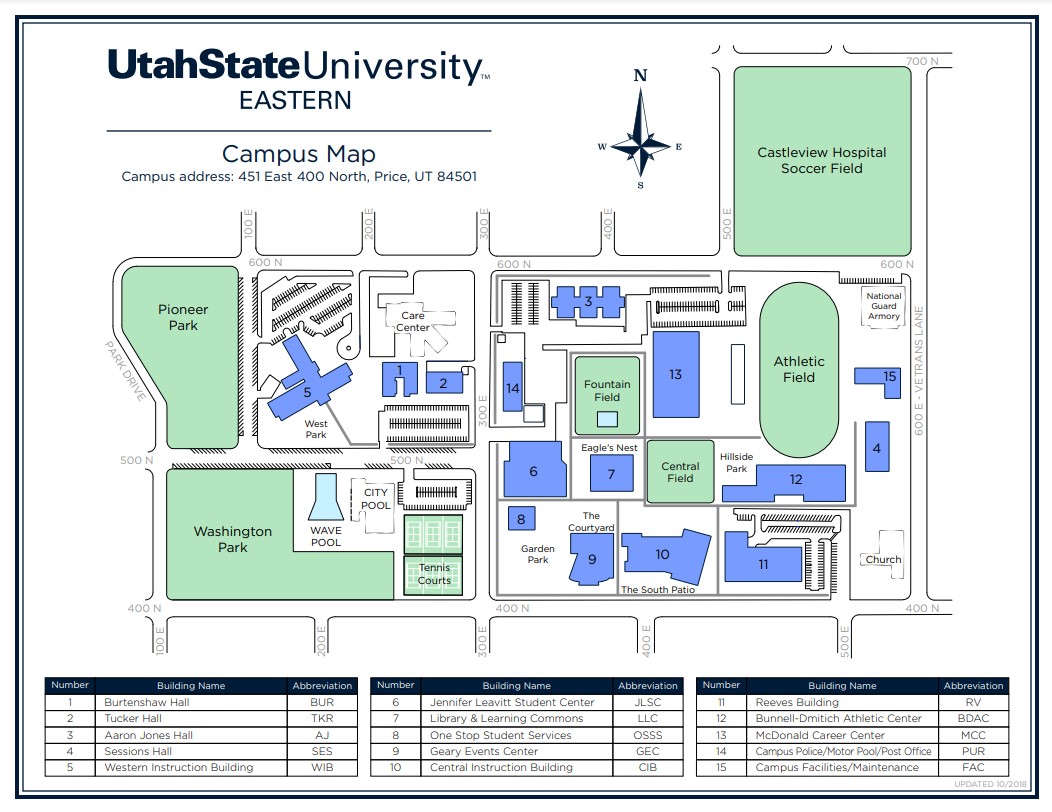 Utah State University Map