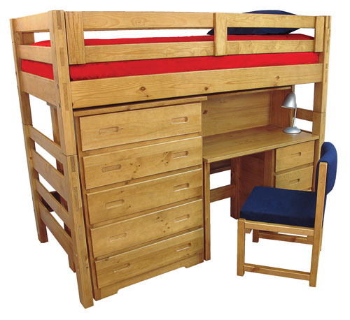 Durable Loft bed with Storage
