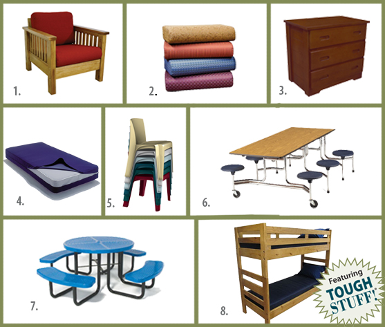 9 Pieces of Furniture camps