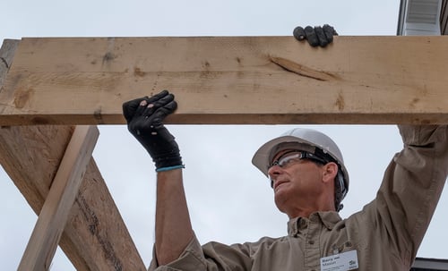 Barry framing the porch