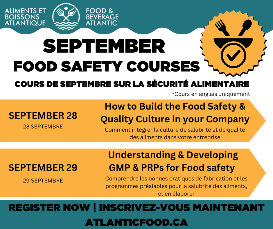 September Food Safety Courses