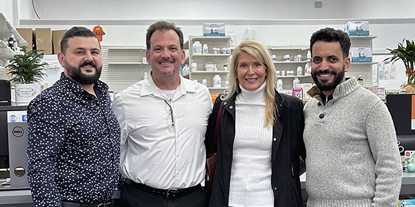 Matt Tompkins and Tammy Riley on the road visiting pharmacies
