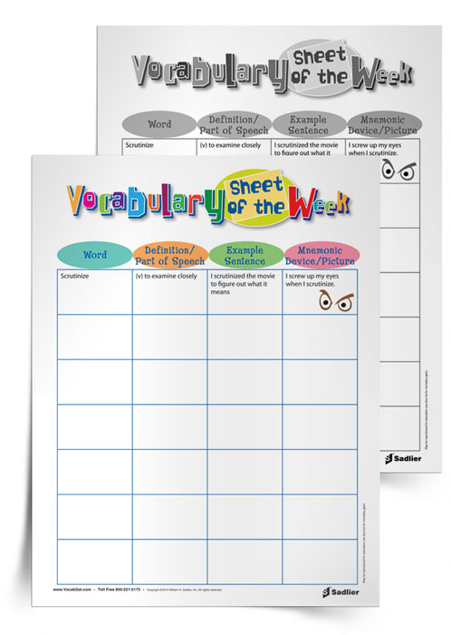 Vocabulary-Sheet-of-the-Week