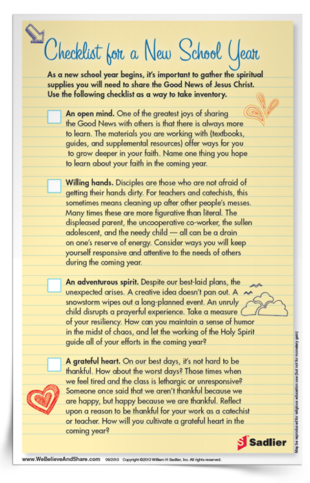 Checklist-for-a-New-School-Year