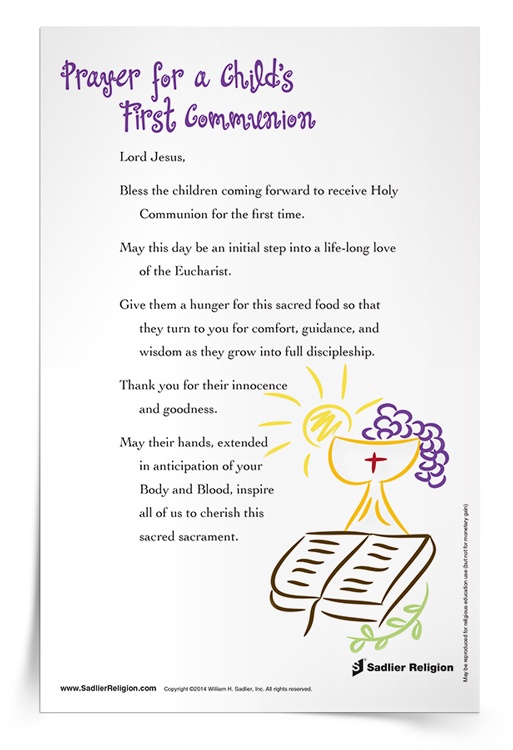 Prayer For First Holy Communion Party