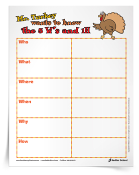 Mr-Turkey-5Ws-and-1H-Graphic-Organizer