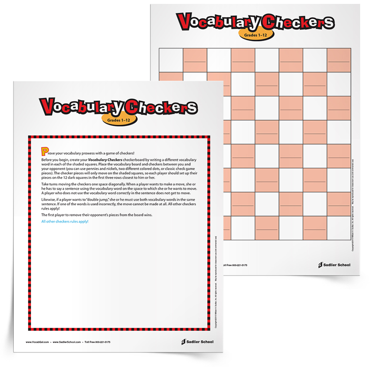 17 printable vocabulary building games