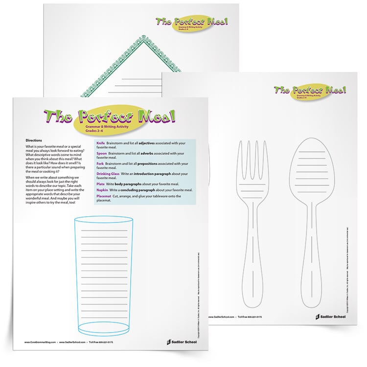 The-Perfect-Meal-Grammar-and-Writing-Activity