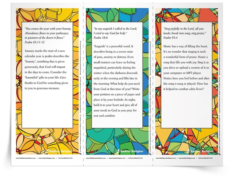 January Psalm Reflection Cards Download Sadlier Religion