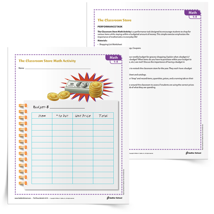 The Classroom Store Money Lesson Plan, Grades 1–5