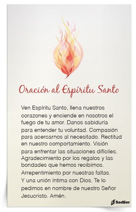 Oración Al Espíritu Santo Descarga Sadlier Religion