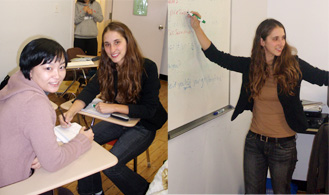 English courses, woman teaching