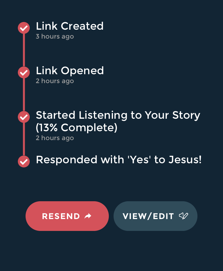 Watch your friends engage with the gospel story in the Li6W app