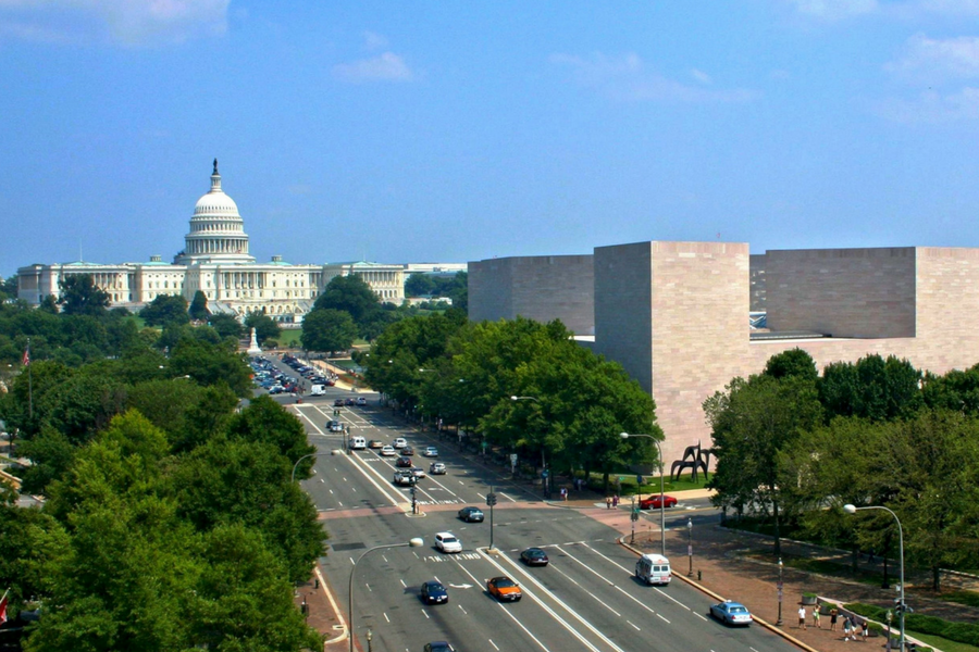 What You Need to Know for a Military Move to Alexandria, Virginia DC road with Capitol Hill in background