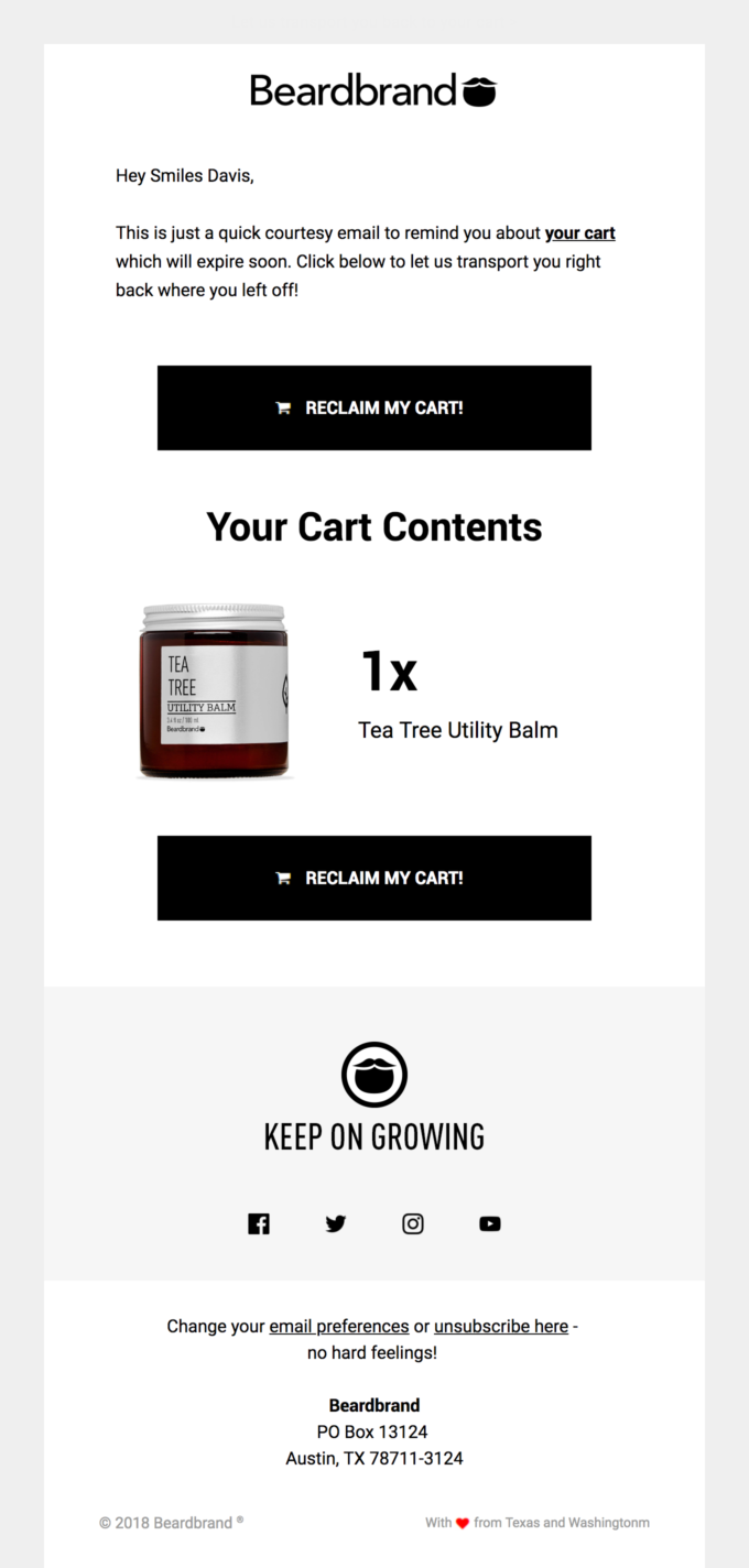 cart email 2
