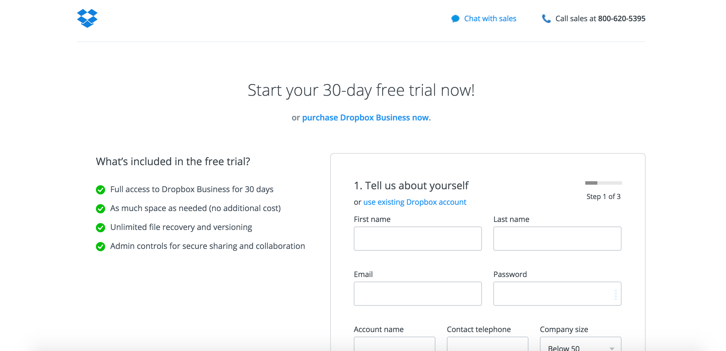 dropbox trial