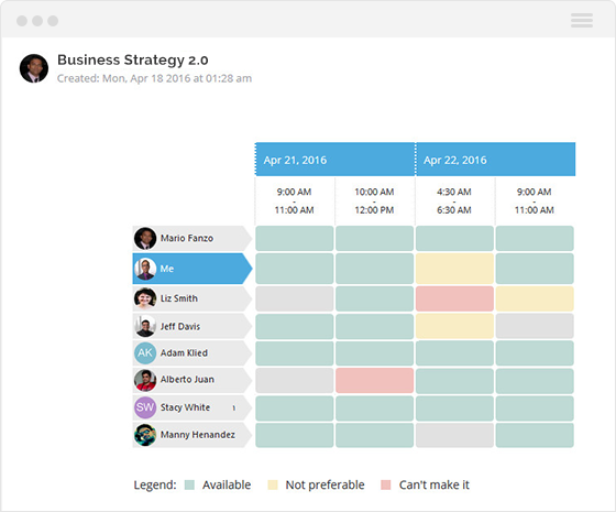 free meeting scheduler poll