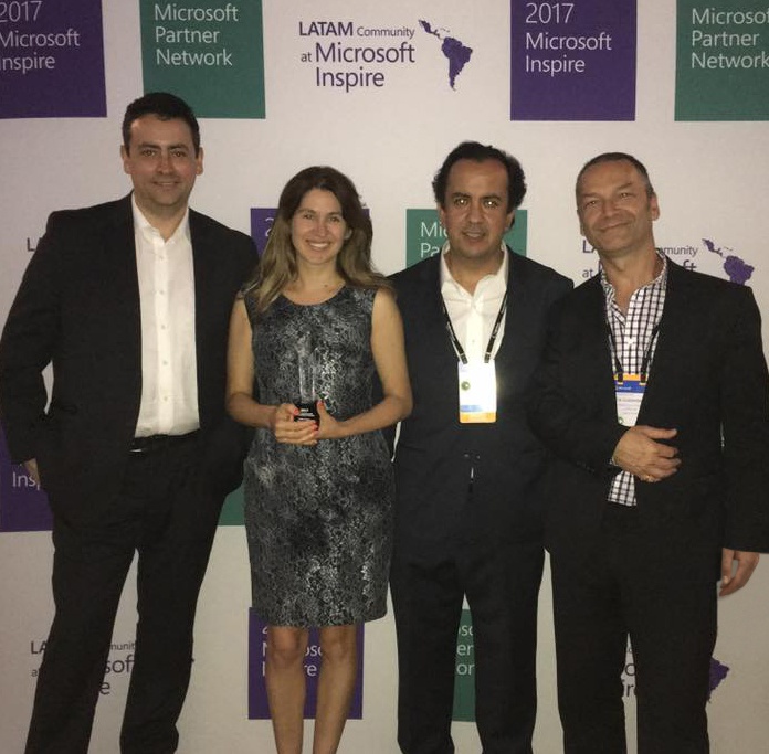 From left to right: u-planner Colombia Regional Manager Cristian Espinoza, Mexico & the Caribbean Regional Manager Carolina Arce, u-planner CEO Juan Pablo Mena and USA & Canada Regional Manager Erik Goldenberg
