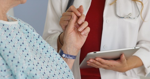 hospital patient connecting with a doctor