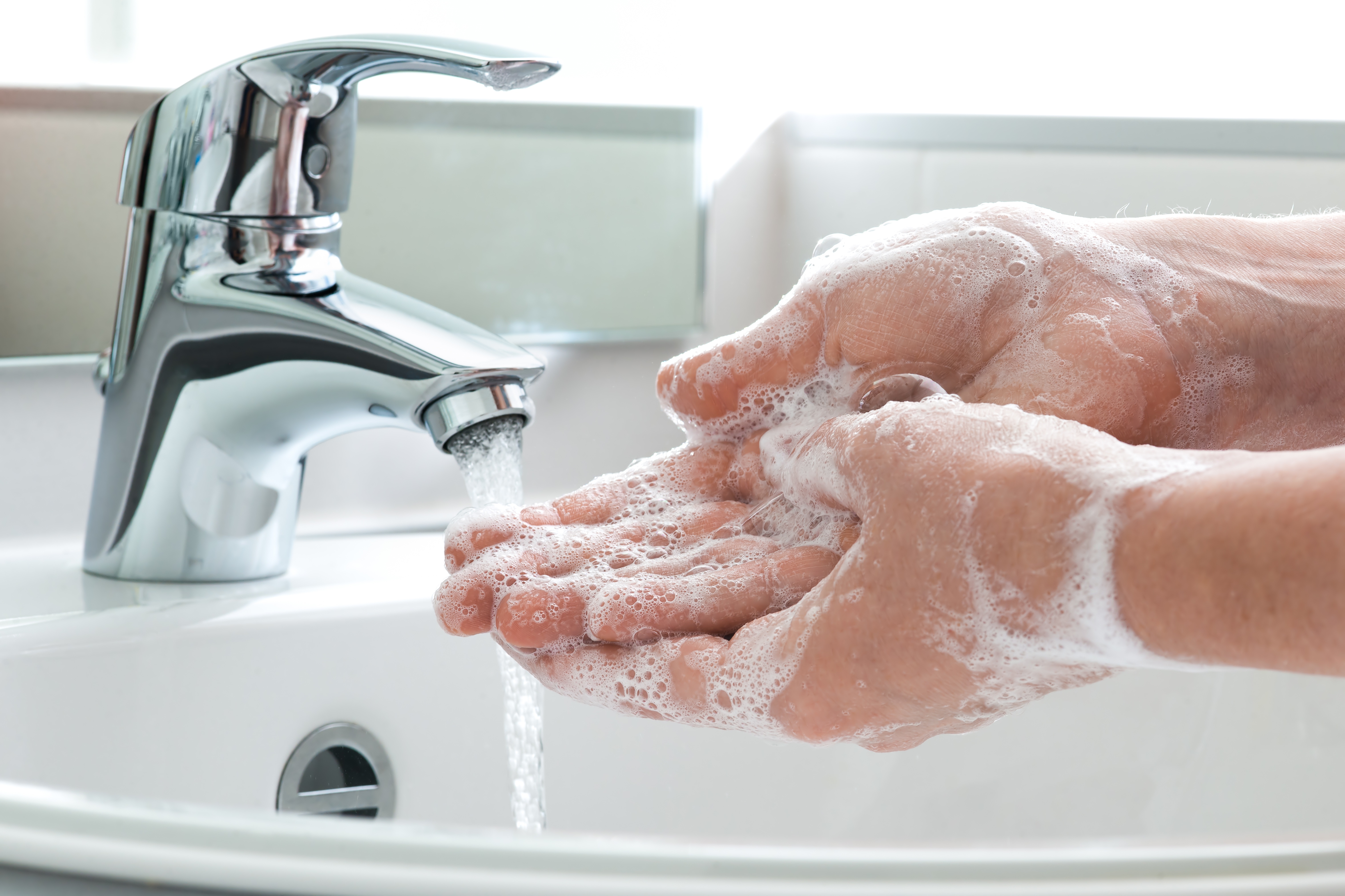 washing hands