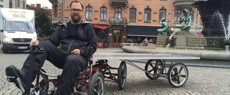 Johan Erlandsson: bicicleta de carga de seis ruedas