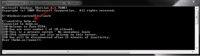 Using FTP From A Command Prompt