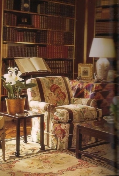 bessarabian rug in brooke astors red lacquer library designed by albert hadley on park avenue