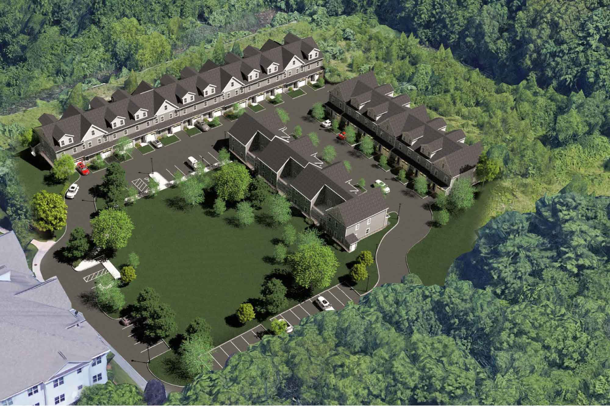 Multifamily Housing Design Village at Bedford Woods Townhomes