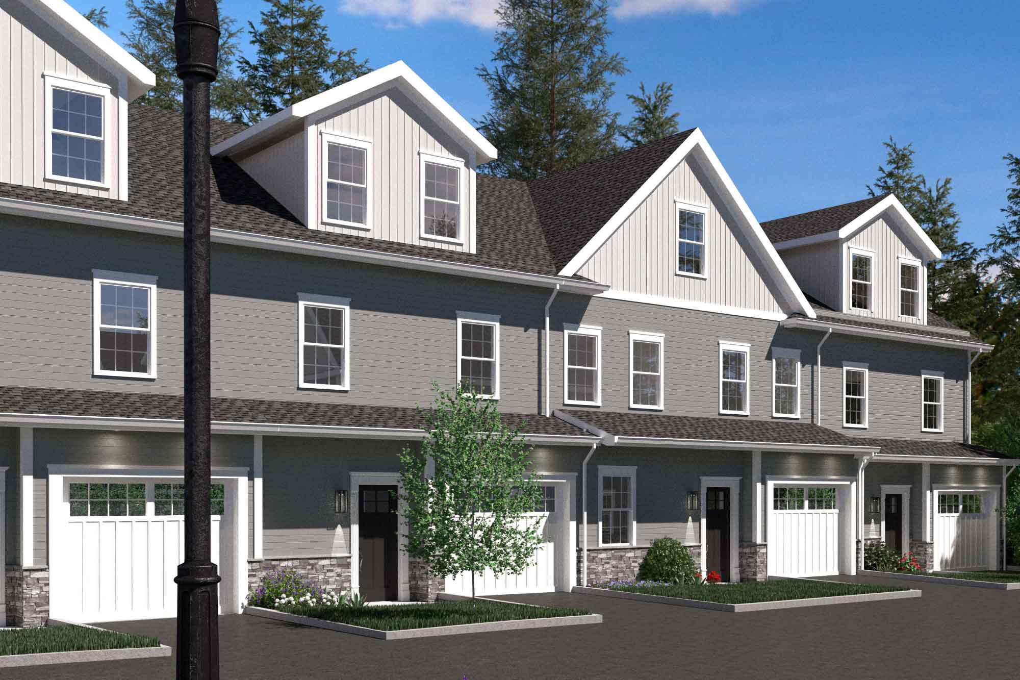 Multifamily Housing Design Village at Bedford Woods Townhomes