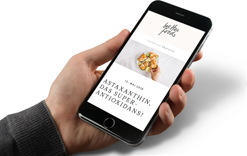mobile-optimierte Better Foods Website