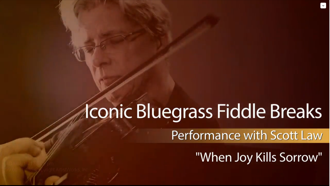 bluegrass fiddle breaks: joy kills sorrow