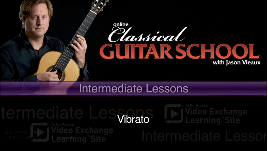 classical guitar lesson on vibrato from jason vieaux