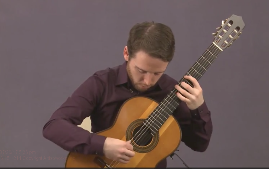 classical guitar player