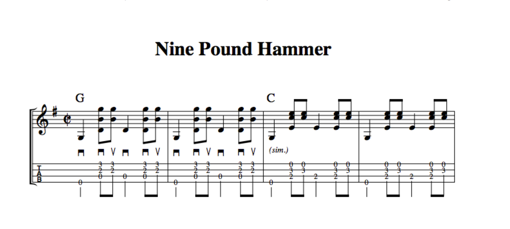 nine pound hammer mandolin tab