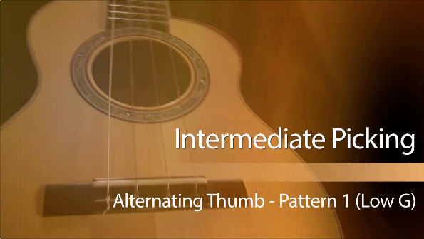 ukulele lesson on alternating thumb pattern picking low g