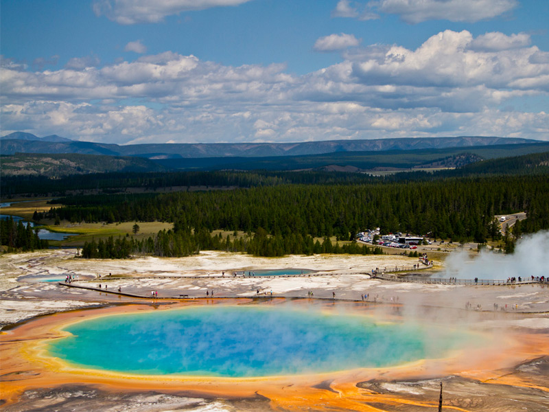 While the majority of hot springs in Yellowstone are too hot to swim in, the aptly named Boiling Rivers and Firehole are perfect for a dip whatever time of year 