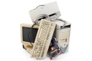 Pile of old computer hardware | Disposing of old computers