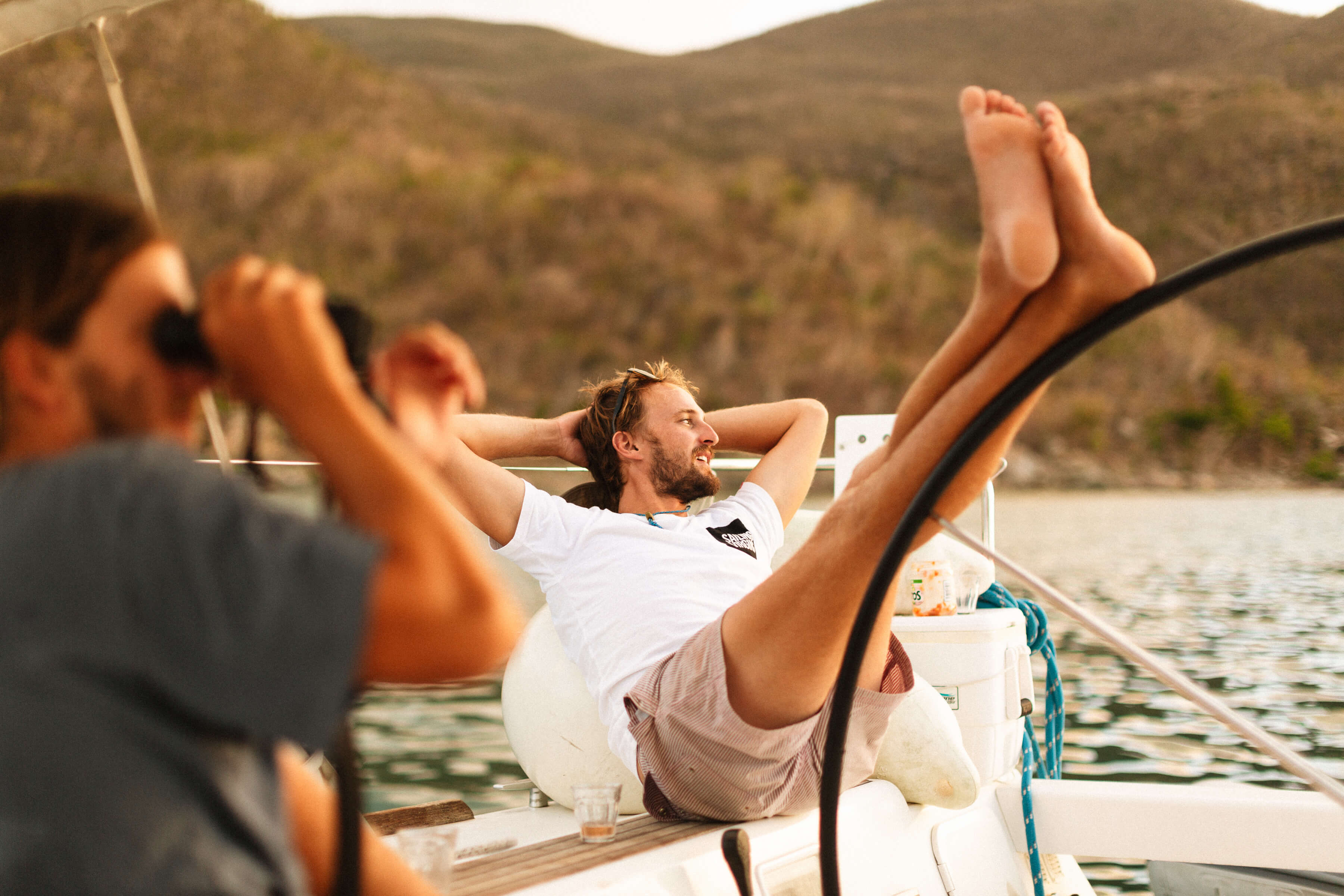 Relaxing on vacation