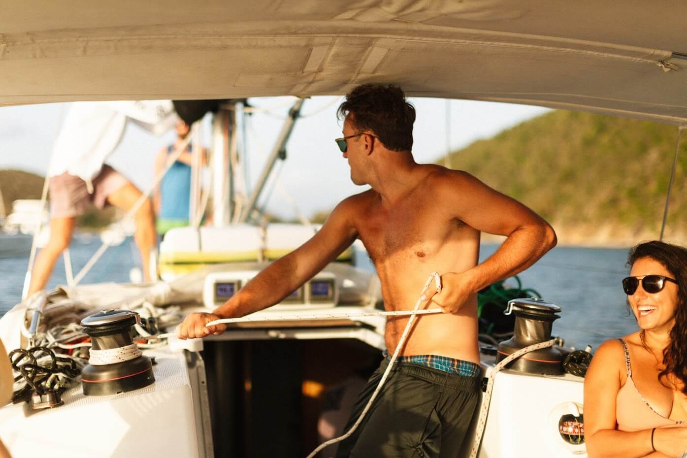 Fit young dude Sailing Virgins