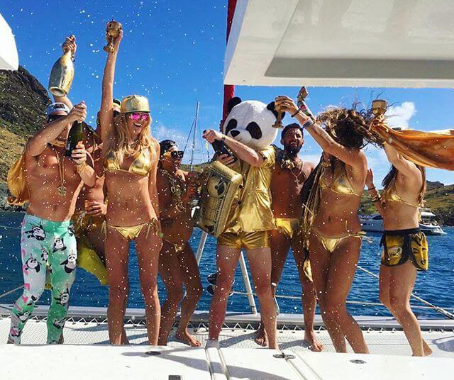 TBL partying and sailing