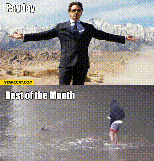 pay day and rest of the month