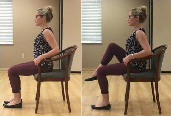 Abdominal tuck chair exercise
