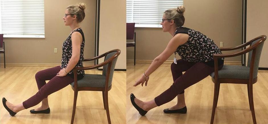 Hamstring stretch chair exercise