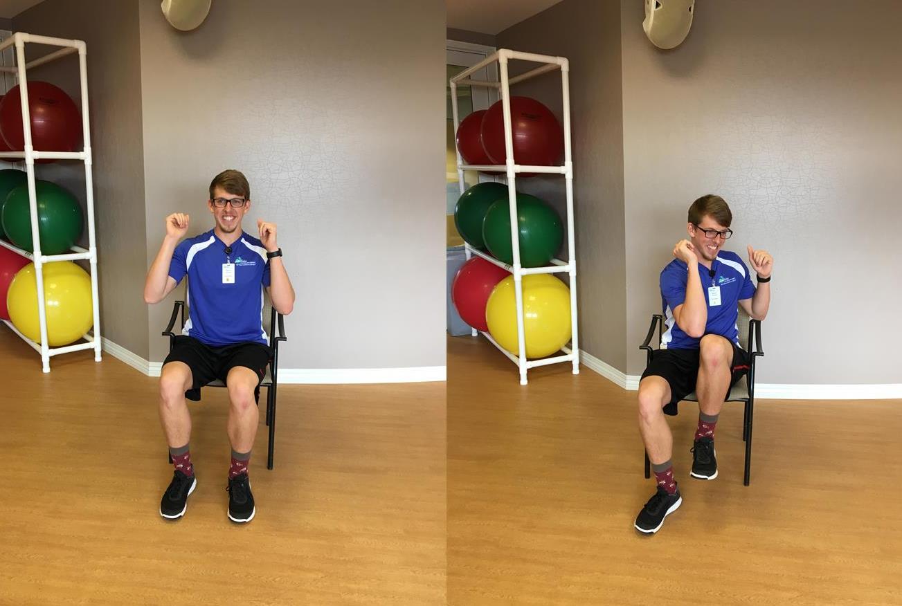5 Exercises That Don’t Require Weights Seated Elbow to Knee