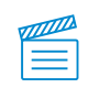 Blue Graduation Hat Icon