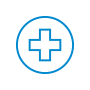 Blue healthcare cross icon