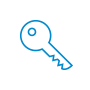 Blue Key Icon