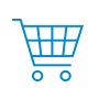 Blue shopping cart icon