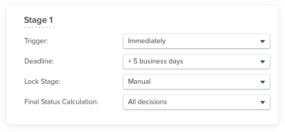 Granular workflow options for complex review and approval processes